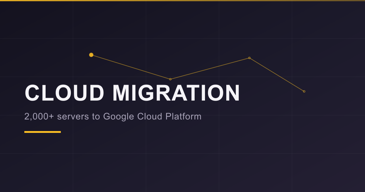 Scale-Out Cloud Migration of 2,000+ Servers to GCP Dashboard