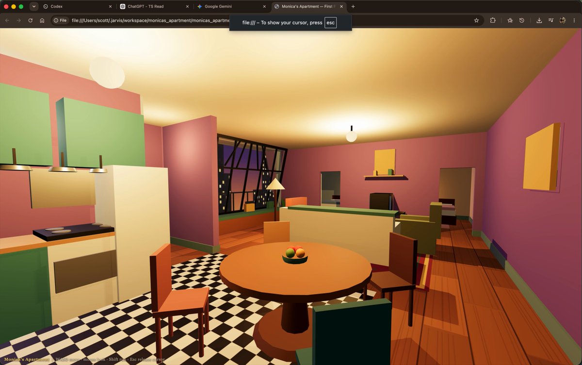 Monica's Apartment in Three.js