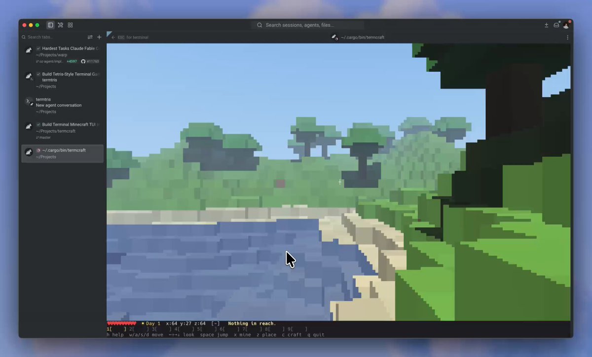 Terminal Minecraft in Rust
